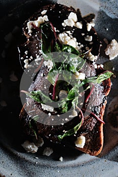 Open Faced Portobello Sandwich