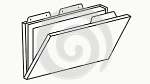 Open file folder icon, representing accessible documents and data, vector design Generative AI