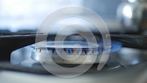 Open Fire on a Calor Gas in a Home Kitchen