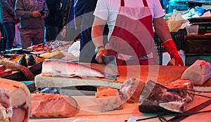 Open fish market, Catania