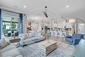 Open floor plan living room