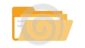 Open Folder Document Management File Icon, vector design Generative AI