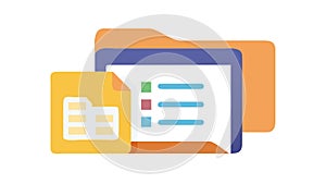 Open Folder with Documents: Accessible Files, vector design Generative AI