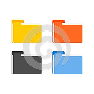 open folder icon. Folder with documents, flat design icon vector illustration for website design logo application dictionary