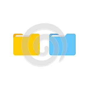 open folder icon. Folder with documents, flat design icon vector illustration for website design logo application dictionary