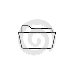 open folder icon. Element of simple icon for websites, web design, mobile app, info graphics. Thin line icon for website design an