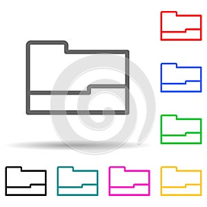 open folder icon. Element of simple icon for websites, web design, mobile app, info graphics. Thick line icon for website design