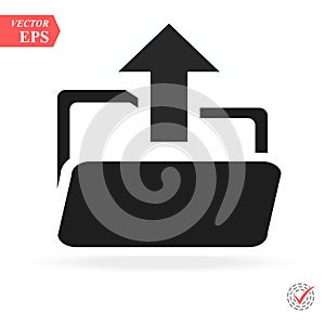 Open folder icon, Open folder icon vector, in trendy flat style isolated on white background. Open folder icon image