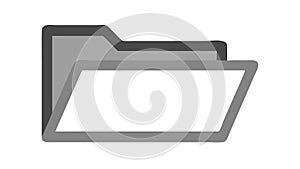 Open Folder Icon Representing Directory and Files, vector design Generative AI