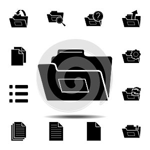 open folder icon. Simple glyph vector element of web, minimalistic icons set for UI and UX, website or mobile application