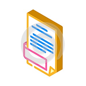 open folder isometric icon vector illustration