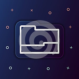 Open folder nolan button icon. Simple thin line, outline vector of web icons for ui and ux, website or mobile application