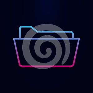 Open folder nolan icon. Simple thin line, outline vector of web icons for ui and ux, website or mobile application