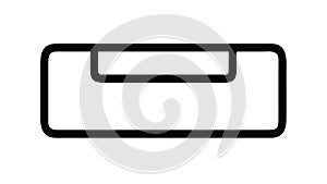 Open Folder Outline Icon, File Storage, vector design Generative AI