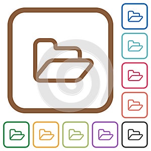 Open folder simple icons