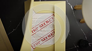 Open a folder of top secret files