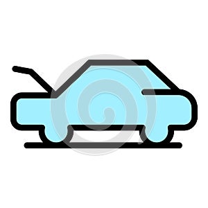 Open front dashboard icon color outline vector