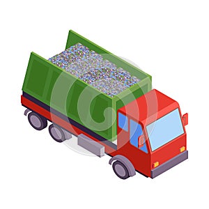 Open Garbage Truck Composition