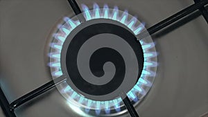 Open Gas Stove Top Flame