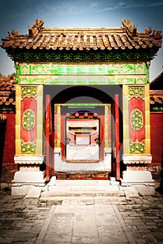 Open gate in the Forbidden City, Beijing