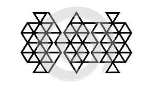 Open Geometric Triangular Abstract Vector Pattern, vector design Generative AI