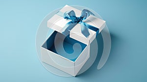 The open gift box. AI generated photo
