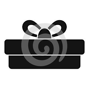 Open gift box icon simple vector. Closed happy package