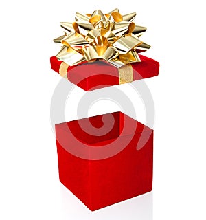 Open Gift Box Isolated on White Background