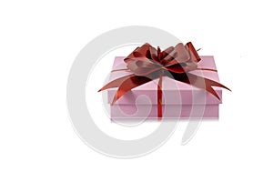 Open gift box isolated on white, blue and pink on isolated.