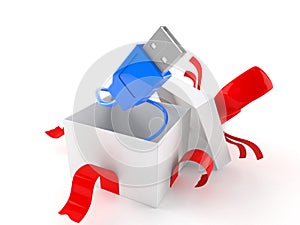 Open gift with usb cable