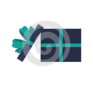 Open giftbox present isolated icon