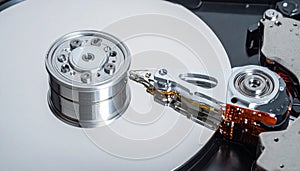 Open Hard Disk Drive - Data Storage Technology Close-up