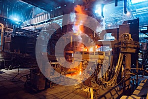 Open hearth workshop of the metallurgical plant
