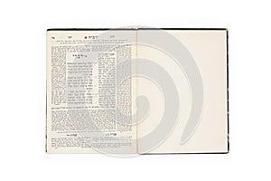 Open Hebrew bible book on Jeremiah
