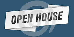 open house banner template. open house ribbon label.