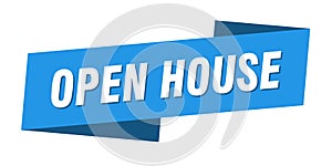 open house banner template. open house ribbon label.