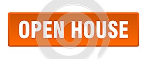 open house button. open house square isolated push button.