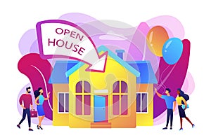 Open house concept vector illustration