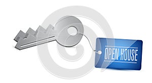 open house key tag illustration design