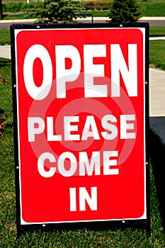 Open House (Please Come in) Sign