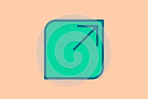 Open icon. icon related to UI elements. suitable for web site, app, user interfaces,element, printable etc. flat line icon style.