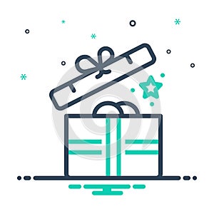 Mix icon for Open, unlatch and package