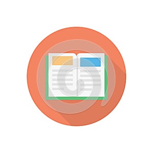 open vector flat color icon