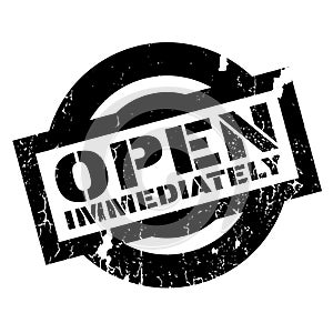 Open Immediately rubber stamp photo