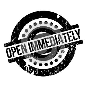 Open Immediately rubber stamp photo