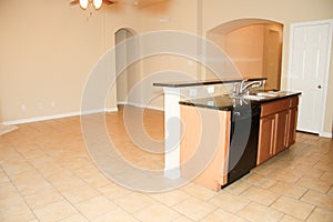 Open Kichen Area with Tiled Flooring