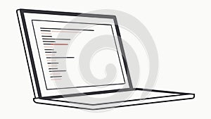 Open Laptop Coding Screen: Programming and Development Vector Design Generative AI