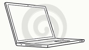 Open Laptop Computer, Modern Technology Vector Design, vector design Generative AI