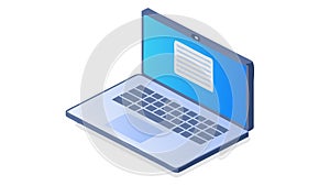 Open Laptop Computer Vector Illustration for Digital Workspaces, vector design Generative AI