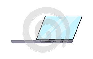 Open laptop with empty screen isometric icon vector pc electronic device for internet browsing